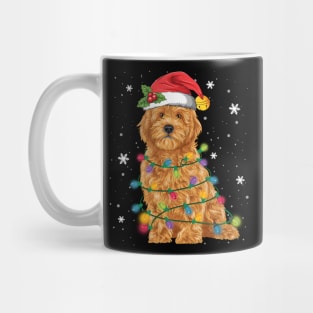 Goldendoodle Christmas Santa Hat Mug